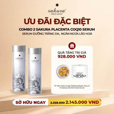 Combo 02 Sakura Placenta CoQ10 Serum