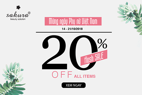 Deal "sốc" nhất năm - Sakura giảm 20% tất cả các sản phẩm