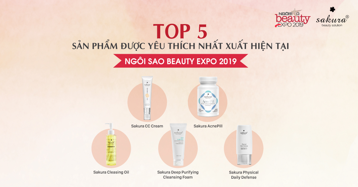 TOP 5 SẢN PHẨM ĐƯỢC YÊU THÍCH NHẤT XUẤT HIỆN TẠI NGÔI SAO BEAUTY EXPO 2019