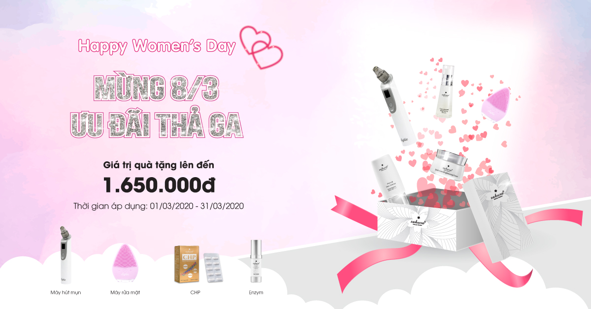 MỪNG NGÀY 8/3 – ƯU ĐÃI THẢ GA CÙNG SAKURA