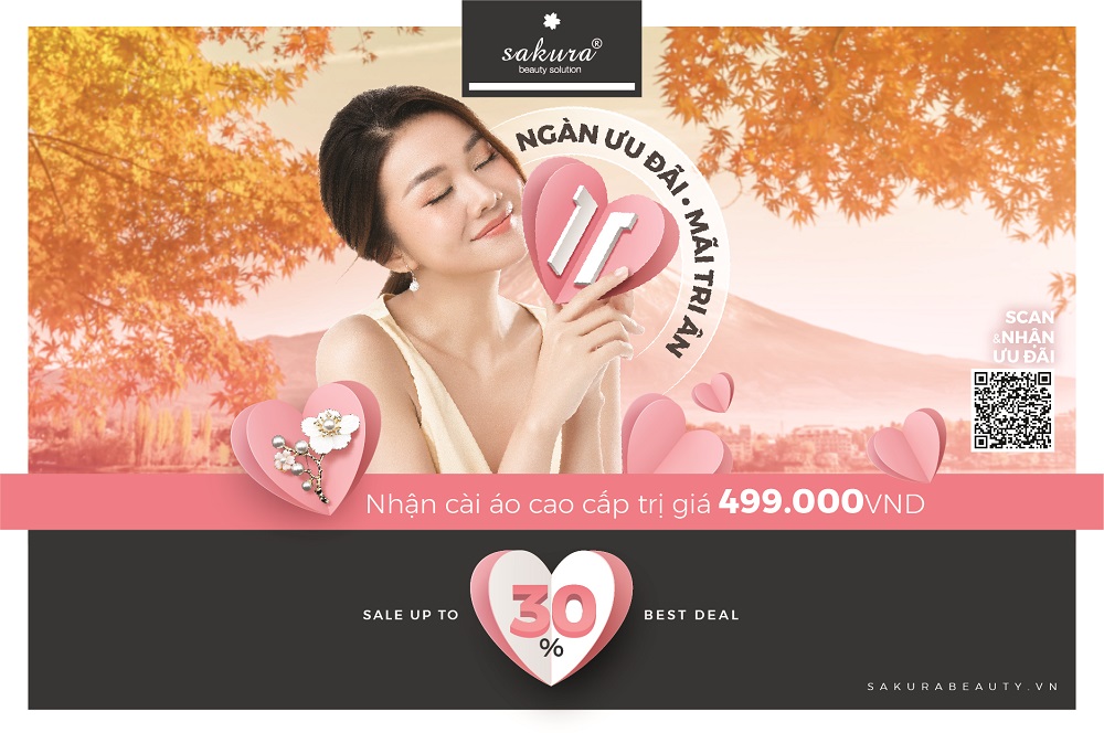 Khuyến mãi Tháng 11: Sale Up 30% - Nhận cài áo cao cấp trị giá 499,000VND