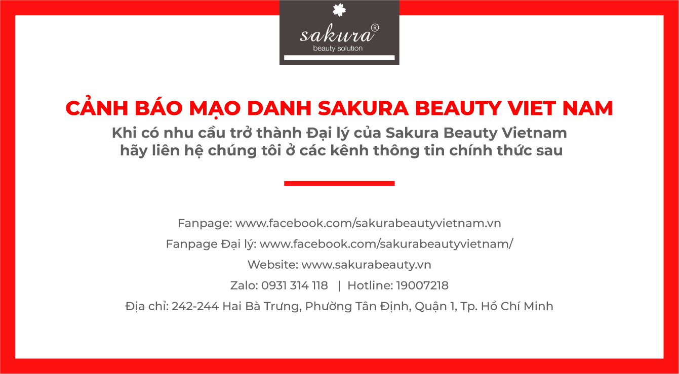 CẢNH BÁO MẠO DANH SAKURA BEAUTY VIETNAM