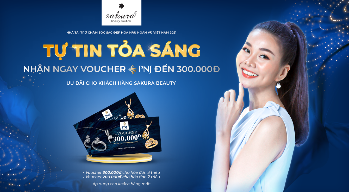 SAKURA BEAUTY HỢP TÁC CÙNG PNJ: NHẬN NGAY VOUCHER PNJ ĐẾN 300.000VNĐ