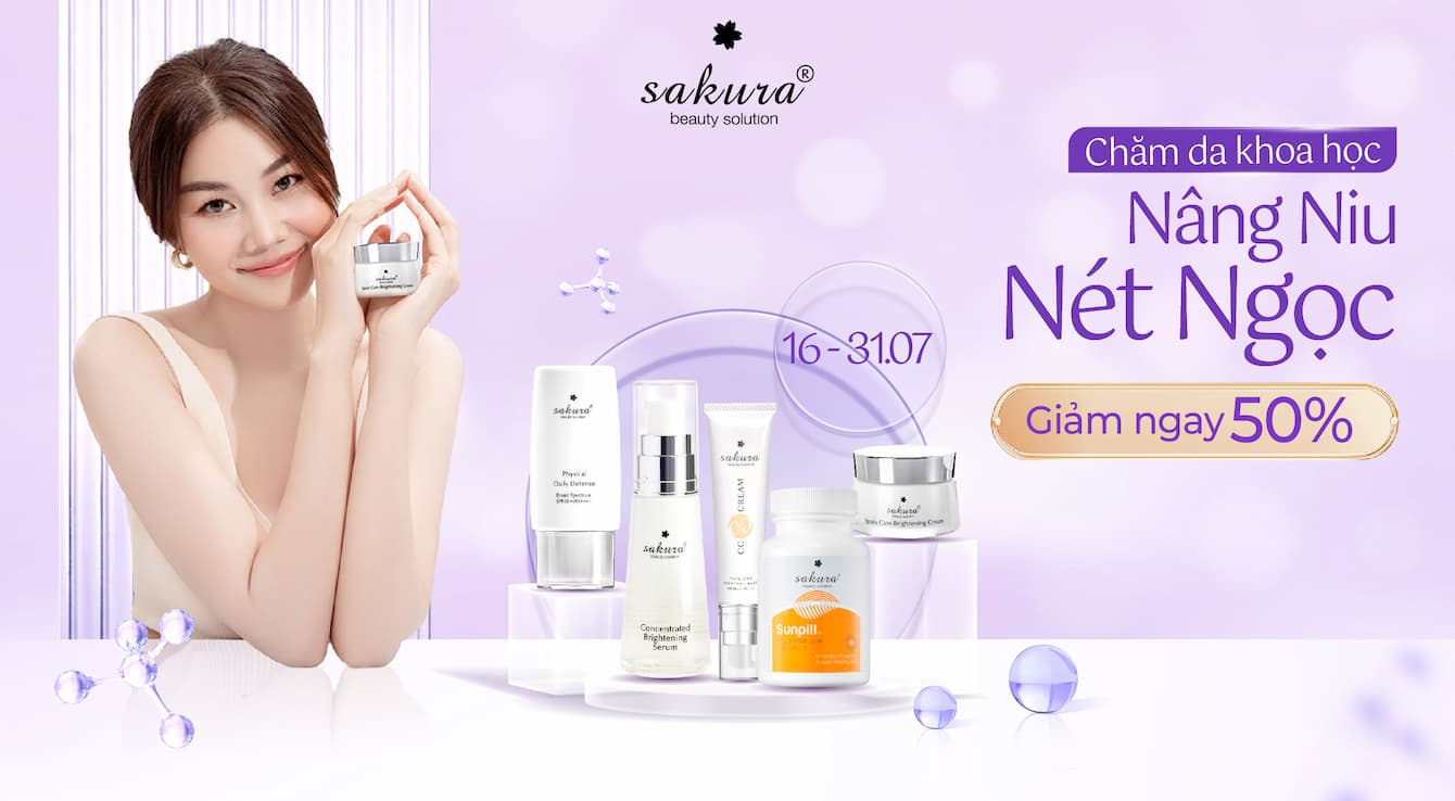 CHĂM DA KHOA HỌC - NÂNG NIU NÉT NGỌC VỚI ƯU ĐÃI SỐC TỪ SAKURA