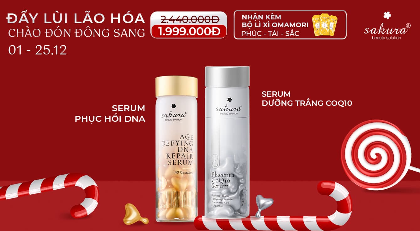 COMBO TRẺ HÓA DA SAKURA 2.440.000Đ chỉ còn 1.999.000Đ