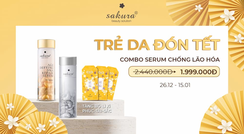 COMBO TRẺ HÓA DA SAKURA 2.440.000Đ CHỈ CÒN 1.999.000Đ