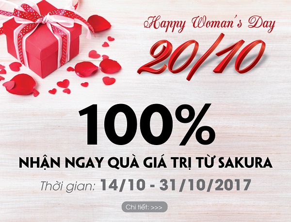 Mừng 20/10: gói trọn yêu thương cùng Sakura
