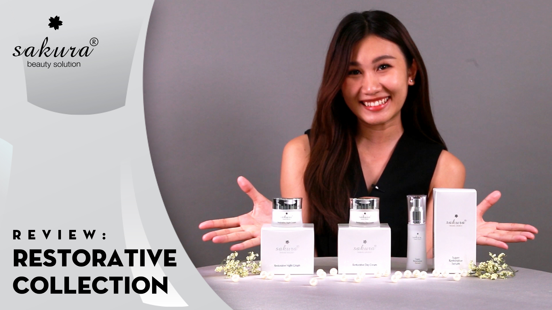 Review bộ sản phẩm phục hồi da hư tổn Sakura Restorative Collection